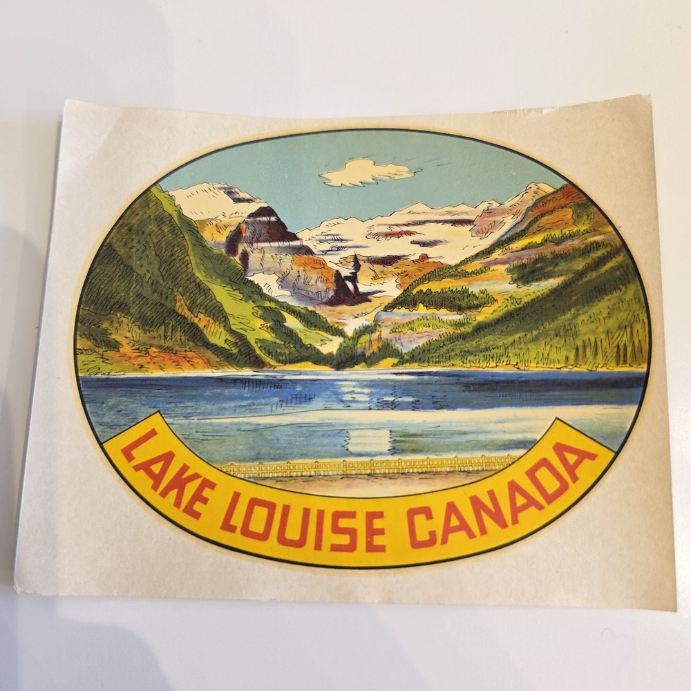 Vintage Decal For Car Window Lake Louise Canada